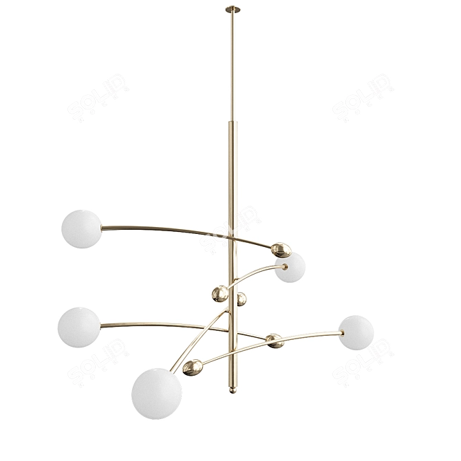 Elegant Astrid Pendant Lamp 3D model image 1