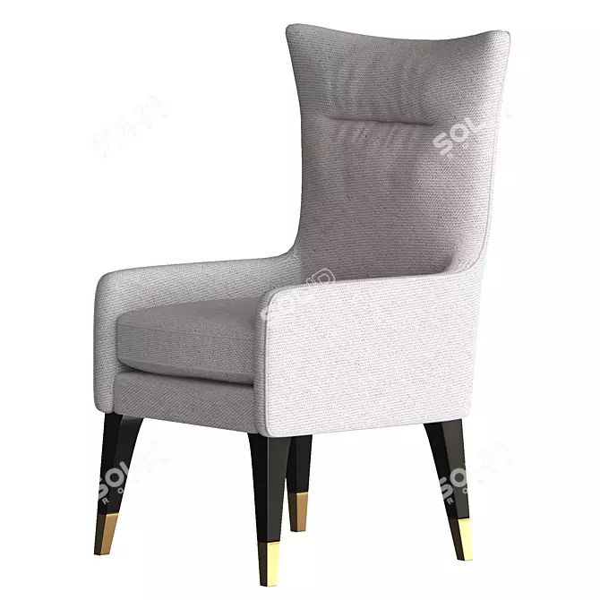 Barrett Winged Chair: Elegant Occasional Seating 3D model image 3