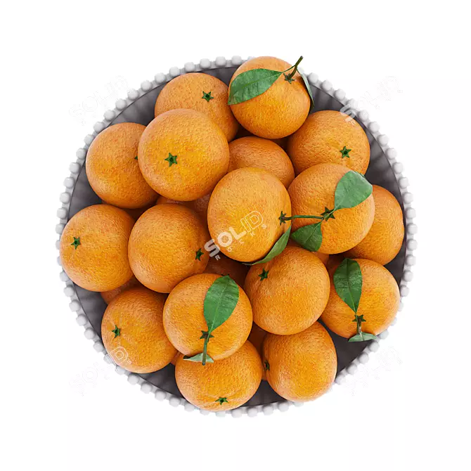 Costa Nova Pearl Fruit Bowl - Elegant Tangerine Display 3D model image 3