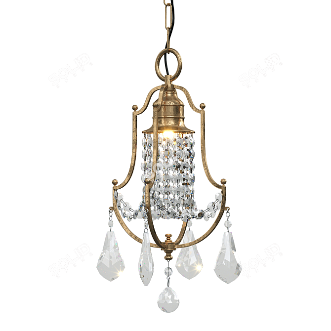 Feiss Valentina Crystal Pendant Light 3D model image 1