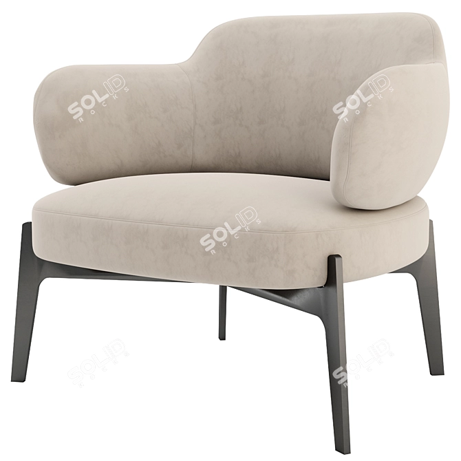 Modern Sign Armchair: Elegant and Comfortable 3D model image 1