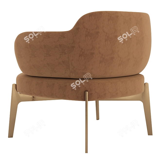 Modern Sign Armchair: Elegant and Comfortable 3D model image 4
