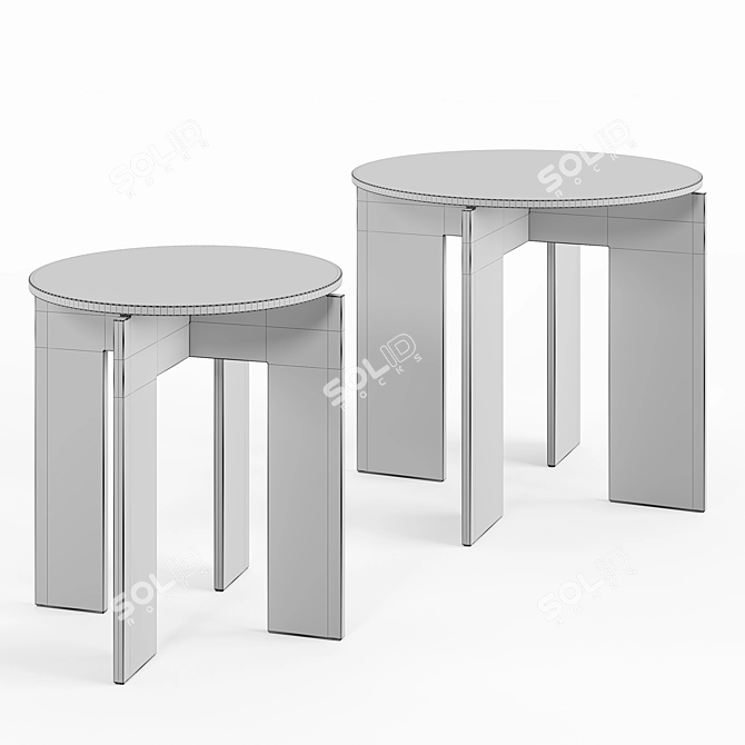 Sleek Piana Tables Set: Modern Elegance! 3D model image 4