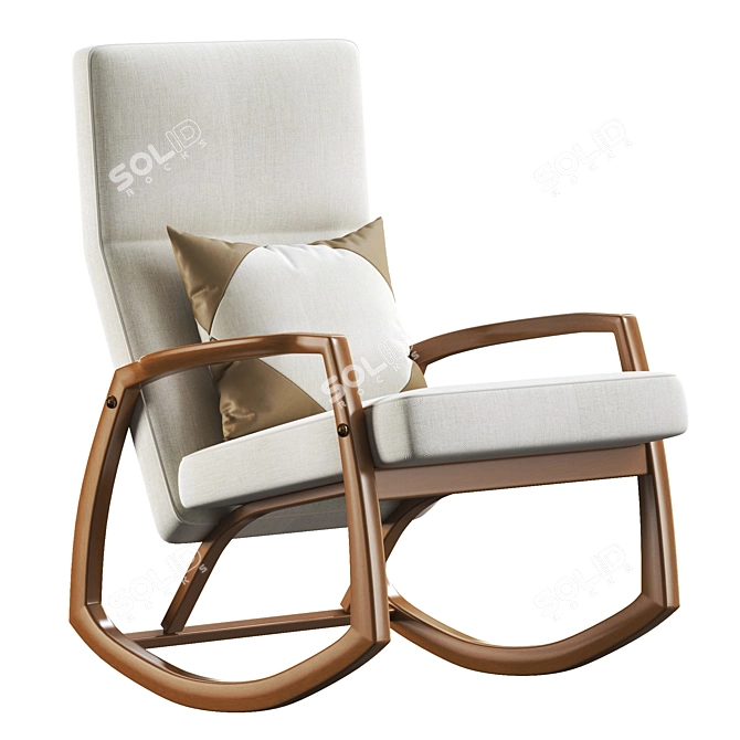 Swing Rocking Armchair: Stylish and Comfortable 3D model image 1