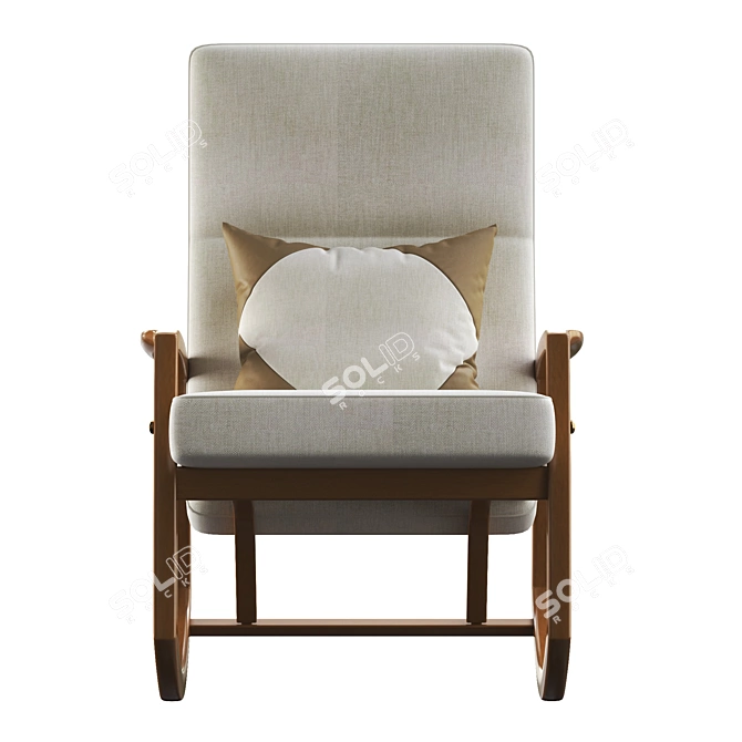 Swing Rocking Armchair: Stylish and Comfortable 3D model image 2