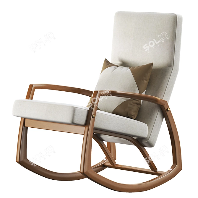 Swing Rocking Armchair: Stylish and Comfortable 3D model image 3