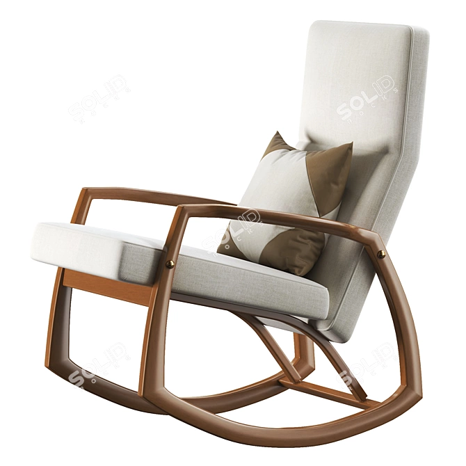 Swing Rocking Armchair: Stylish and Comfortable 3D model image 4