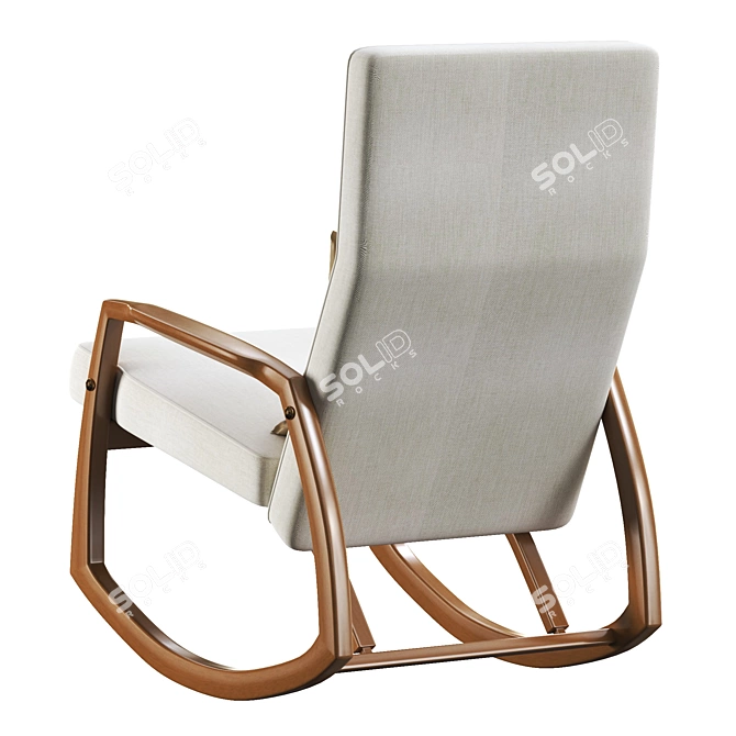 Swing Rocking Armchair: Stylish and Comfortable 3D model image 5