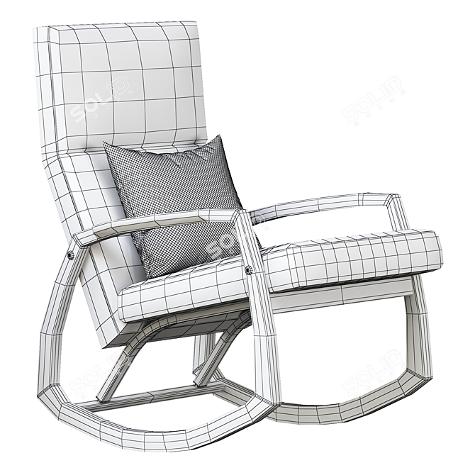Swing Rocking Armchair: Stylish and Comfortable 3D model image 7