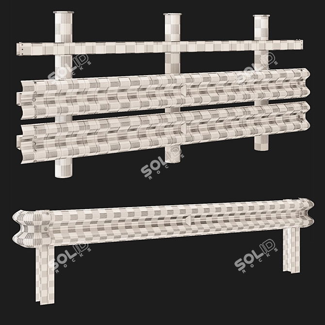 Space-Saving Twin Guardrail 3D model image 7