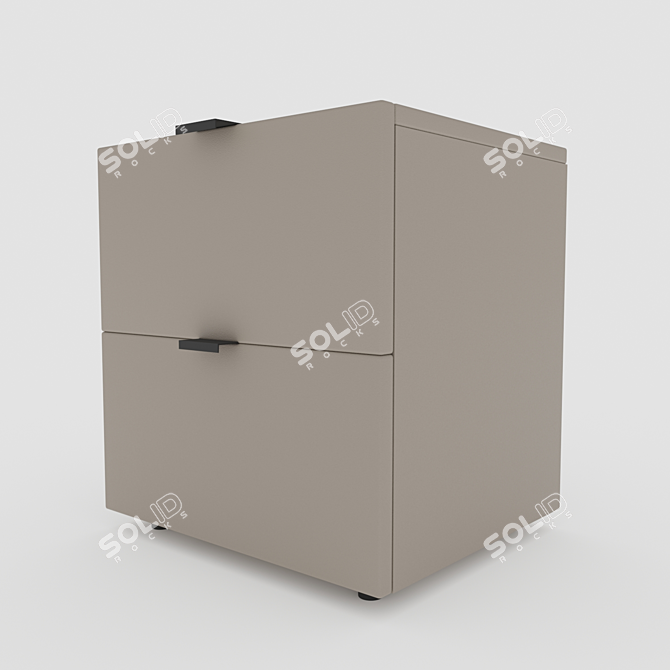 WOSCO OM Bedside Cabinet: Compact and Stylish 3D model image 2