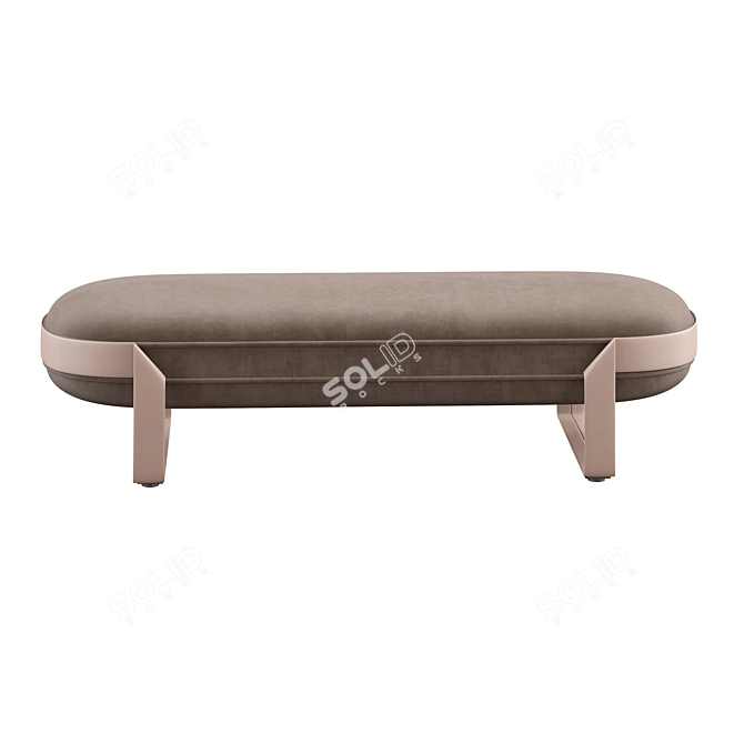 Carlo Colombo Leather Bench: Shirley 3D model image 2