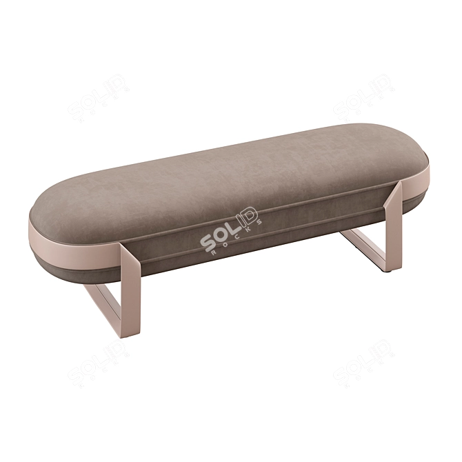 Carlo Colombo Leather Bench: Shirley 3D model image 3