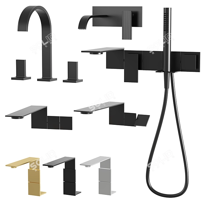 Elegant Treemme Faucets & Showers 3D model image 1