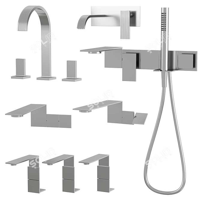 Elegant Treemme Faucets & Showers 3D model image 2