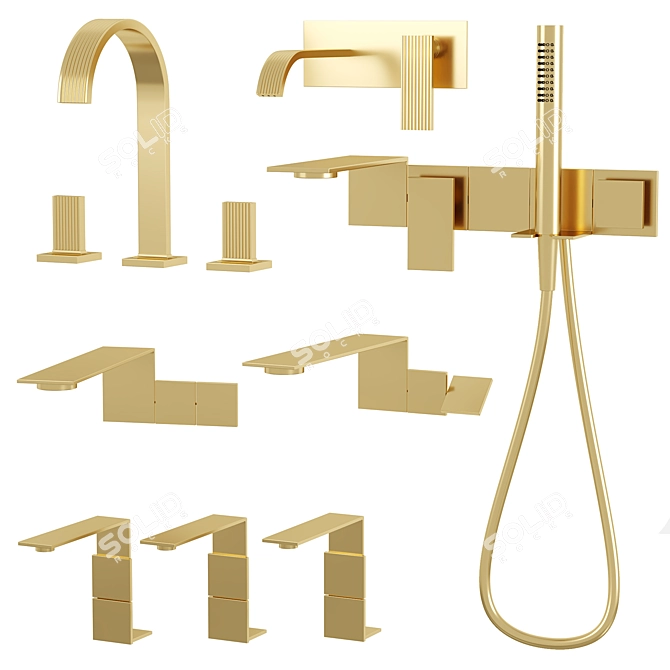 Elegant Treemme Faucets & Showers 3D model image 3