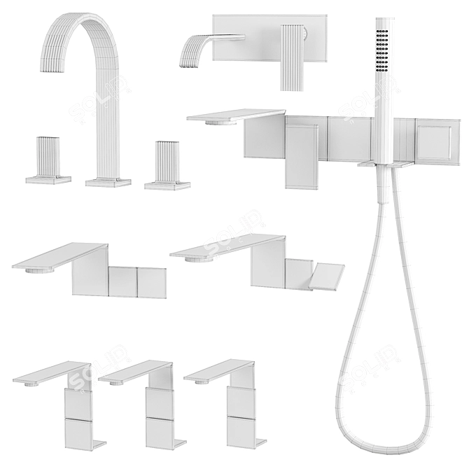 Elegant Treemme Faucets & Showers 3D model image 4