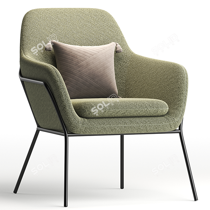 Elegant Shelford Armchair: 2017 Version 3D model image 1