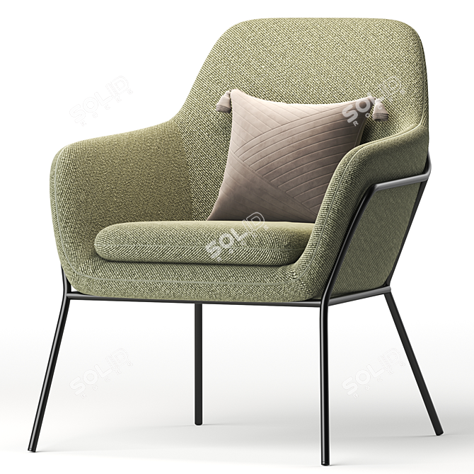 Elegant Shelford Armchair: 2017 Version 3D model image 2