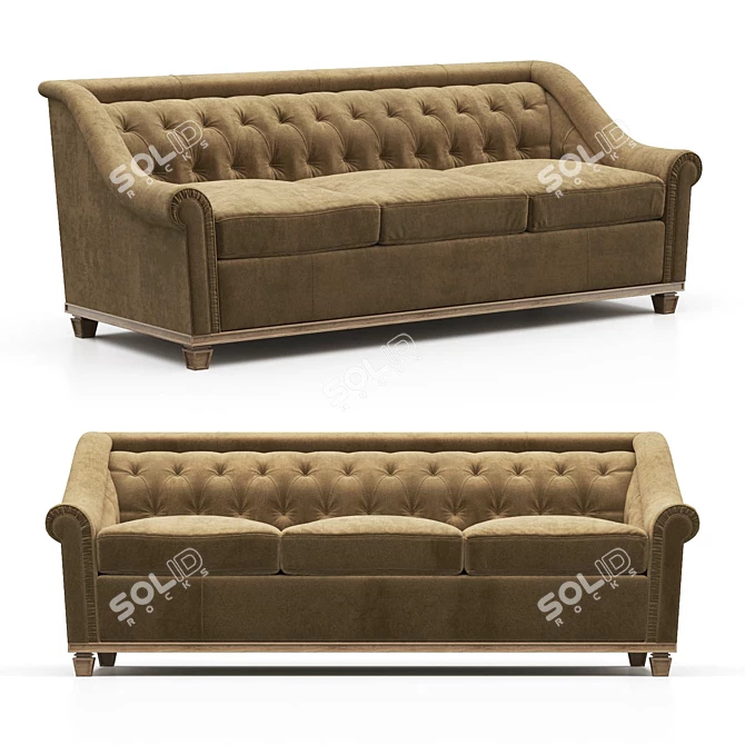 Elegant Jonas Vendome Sofa 3D model image 1