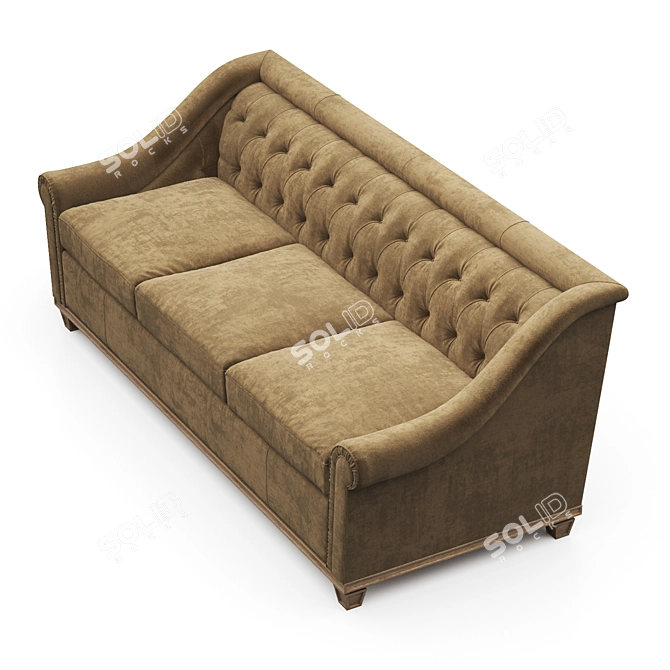 Elegant Jonas Vendome Sofa 3D model image 2