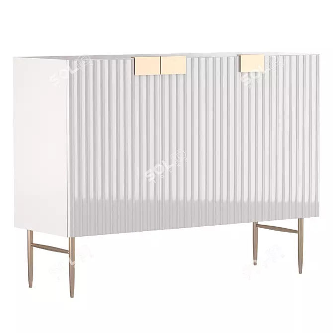 Elegant Oak Cabinet: LaLume LK00112 3D model image 1