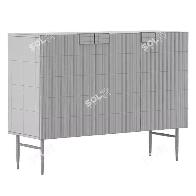 Elegant Oak Cabinet: LaLume LK00112 3D model image 2