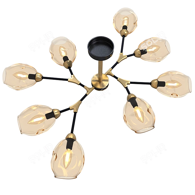 Elegant Montana CITILUX Chandelier 3D model image 4