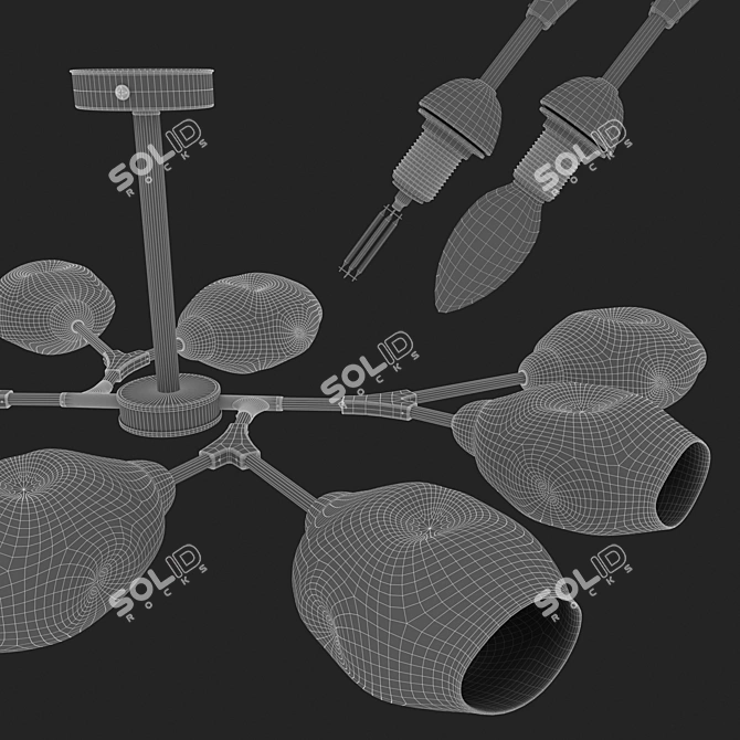 Elegant Montana CITILUX Chandelier 3D model image 2