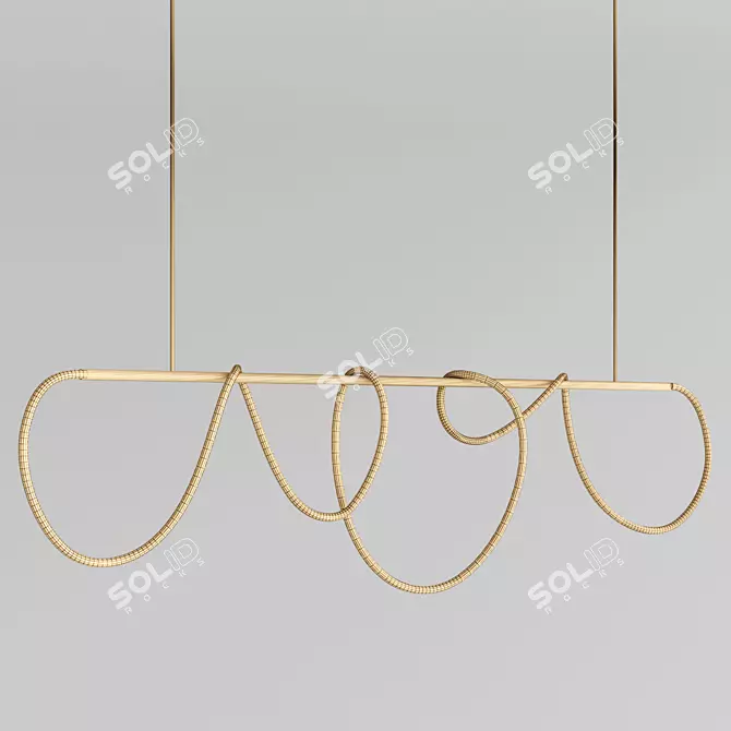 Luxurious GLORIFY Collection: Black Long Design Lamps 3D model image 3