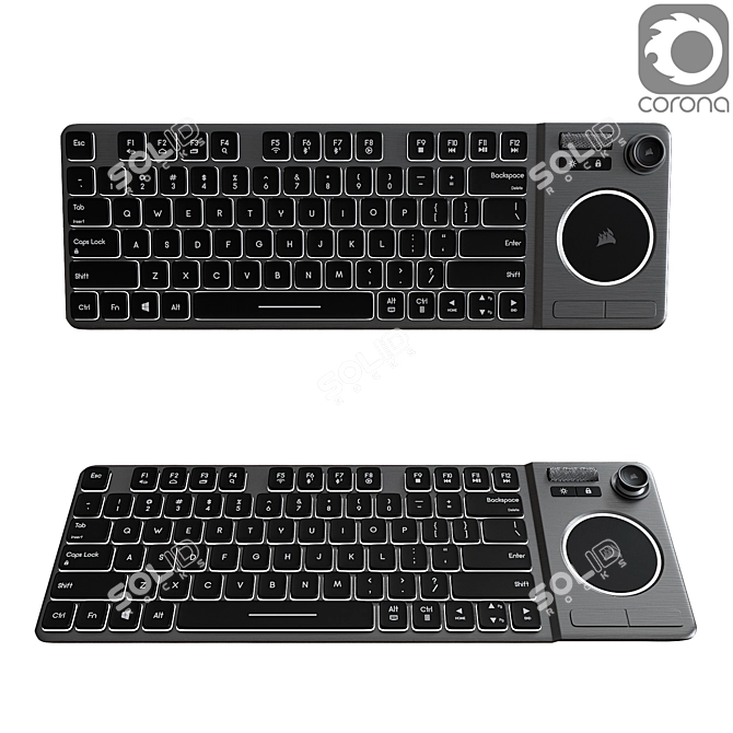 Corsair Wireless Keyboard & Gaming Mouse 3D model image 1