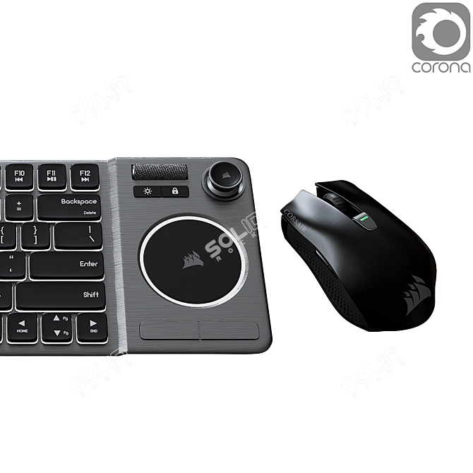 Corsair Wireless Keyboard & Gaming Mouse 3D model image 3
