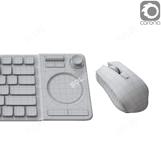 Corsair Wireless Keyboard & Gaming Mouse 3D model image 4