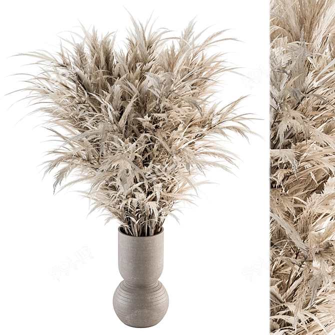 84-Piece Dried Pampas Collection 3D model image 1