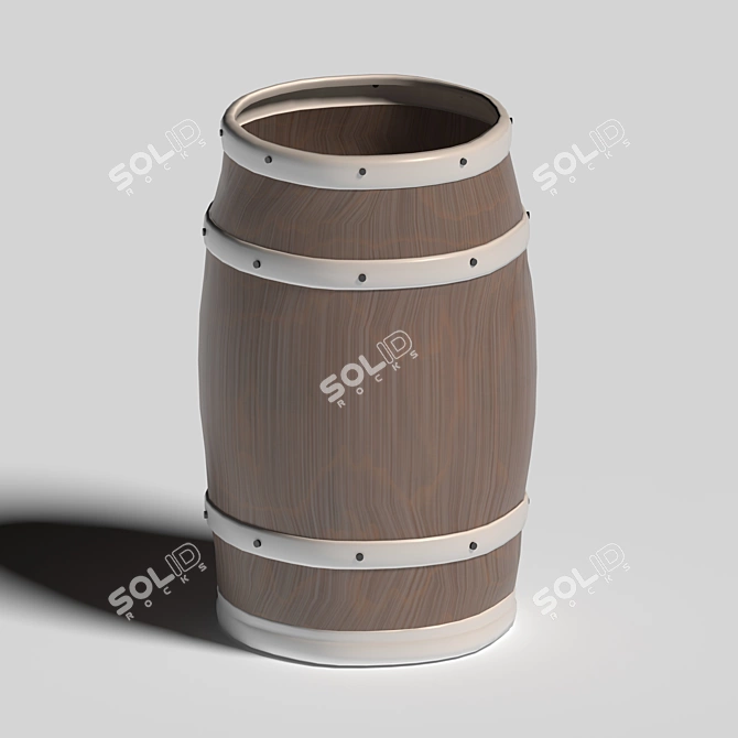 Polygons Barrel: Sleek & Stylish Storage Solution 3D model image 3