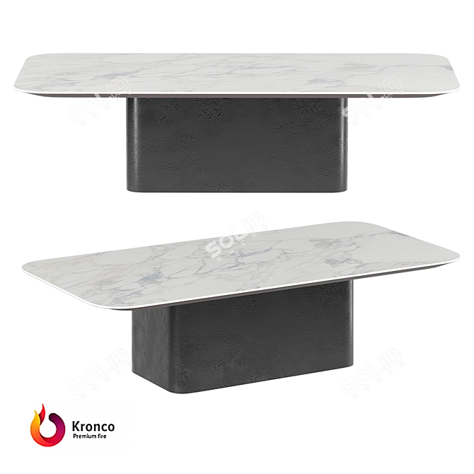 Kronco Kulagio: Stylish Porcelain Coffee Table 3D model image 1