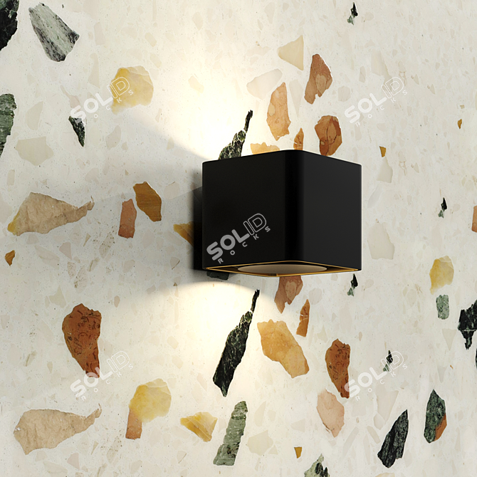 Vibrant Terrazzo Marble Tile 3D model image 2