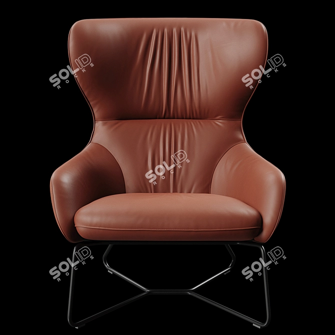 Elegant Amelia Lounge Chair - Boss Design 3D model image 2