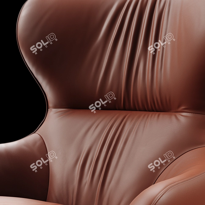 Elegant Amelia Lounge Chair - Boss Design 3D model image 3