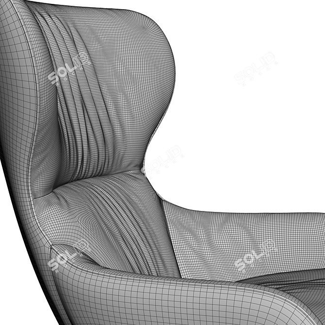 Elegant Amelia Lounge Chair - Boss Design 3D model image 5