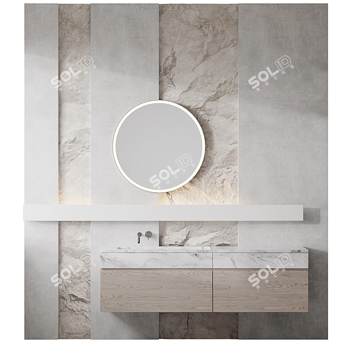 Elegant Bath Set: PATINA Design 3D model image 1