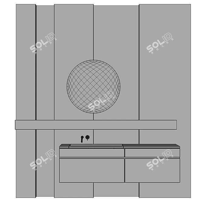 Elegant Bath Set: PATINA Design 3D model image 3