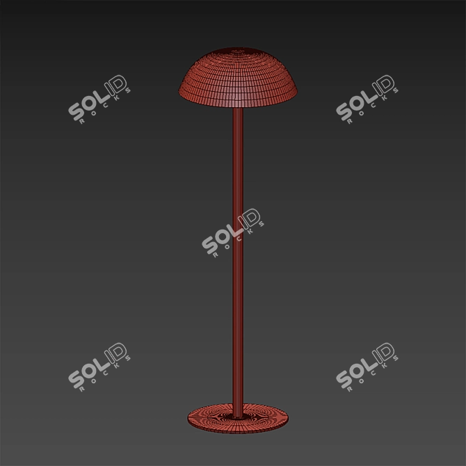 Bronze Finish Floor Lamp 3D model image 2