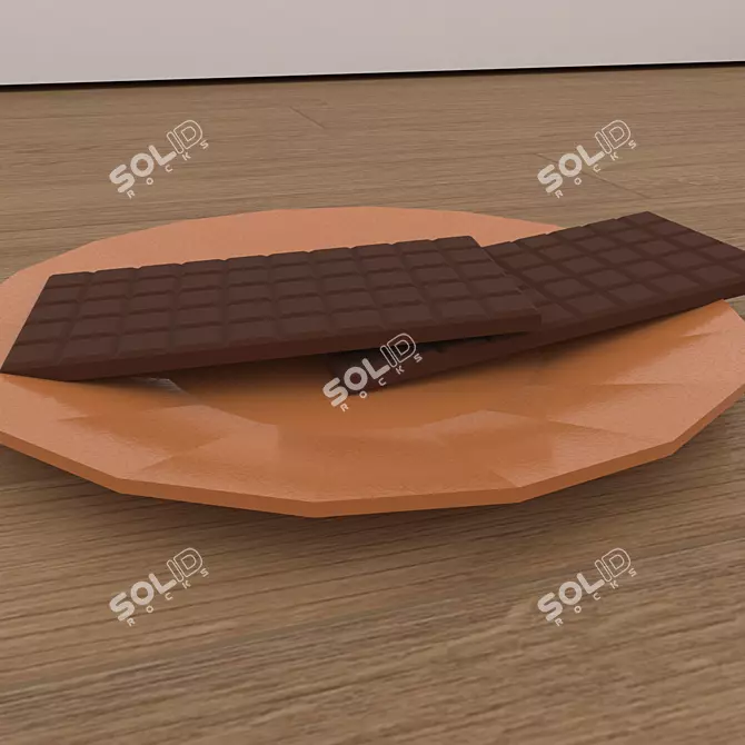 Decadent Milk Chocolate Treat 3D model image 1