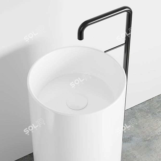 Sleek 7 Washbasin by JUSTIME 3D model image 2