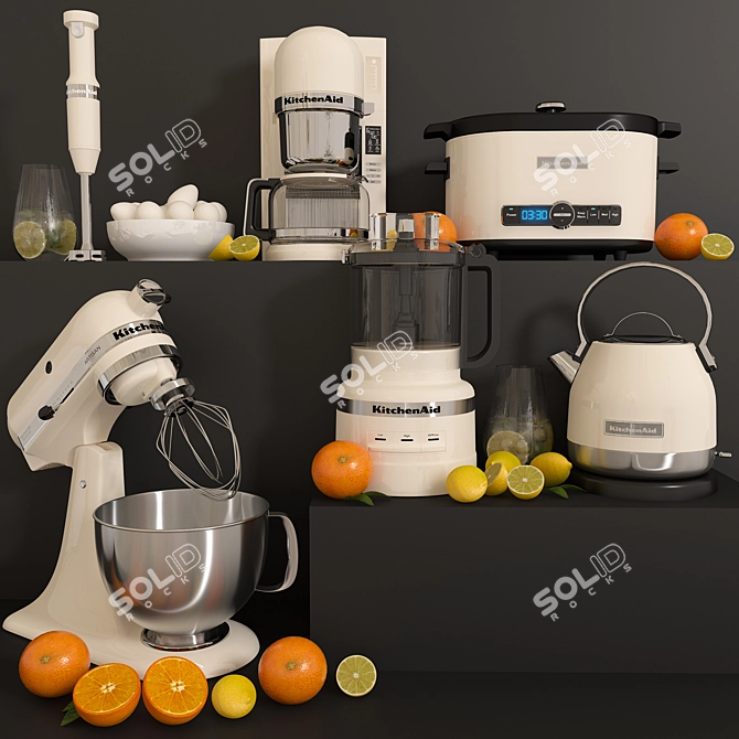 Premium Kitchen Appliance Set 3D model image 1