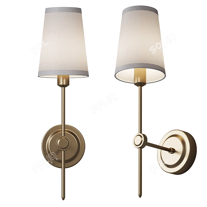 Modern Point Wall Sconce 3D model image 1