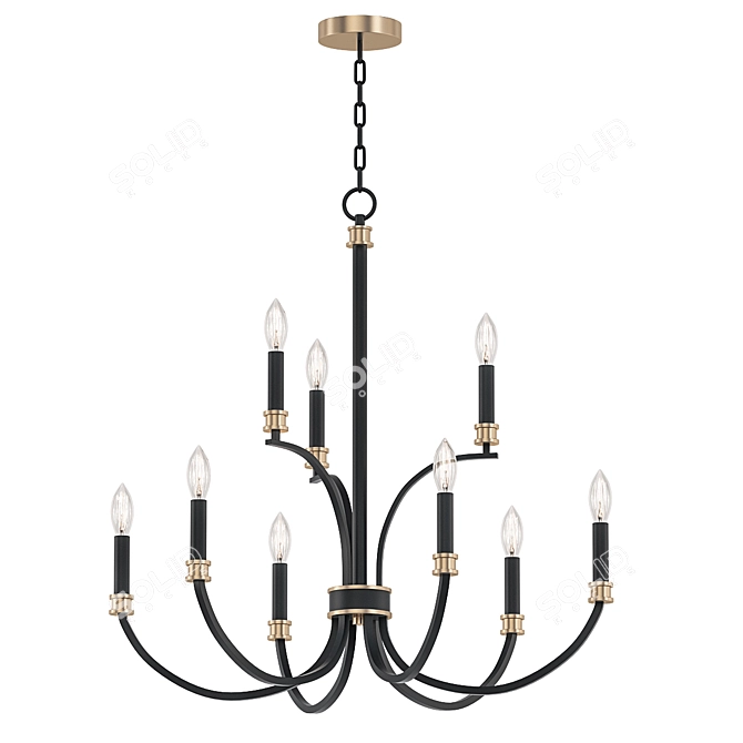 Maxim Charlton Black Chandelier 3D model image 1