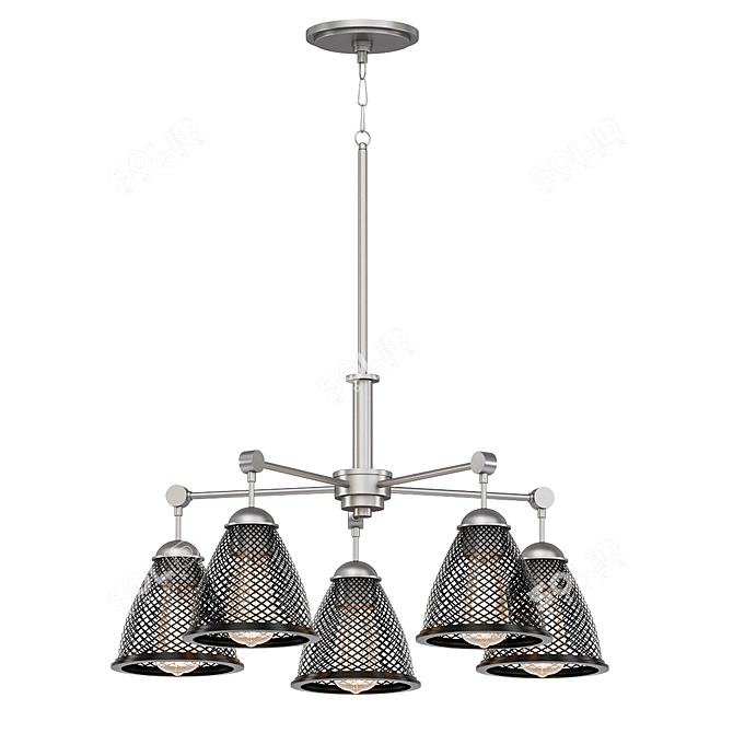 Elegant Annex Chandelier 3D model image 1
