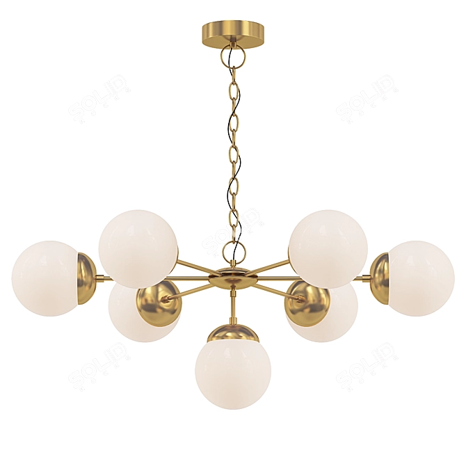 Elegant Brass Bombazine Pendant 3D model image 1